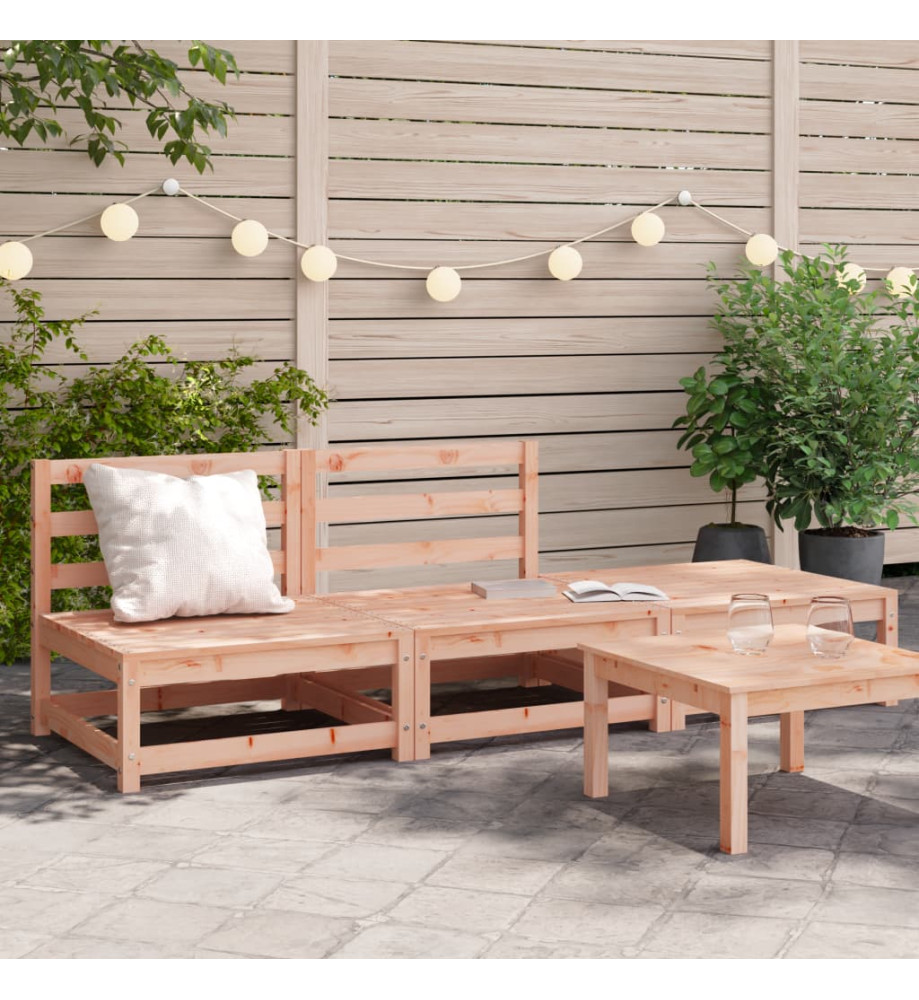 Canapé jardin sans accoudoirs repose-pieds bois massif douglas Canapé jardin sans accoudoirs repose-pieds bois massif douglas