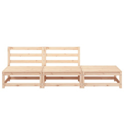 Canapé de jardin sans accoudoirs repose-pieds bois pin massif