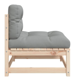 Canapé de jardin sans accoudoirs et coussins bois massif de pin