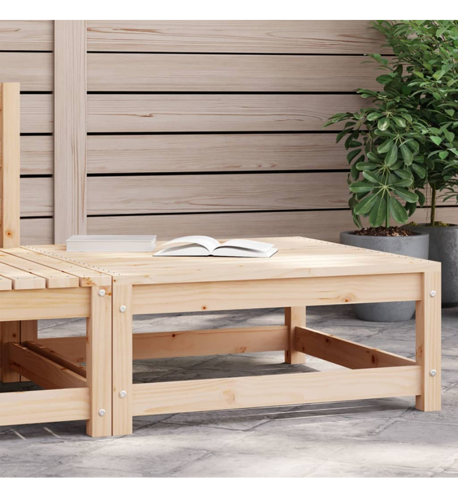 Repose-pied de jardin 70x70x30 cm bois de pin massif Repose-pied de jardin 70x70x30 cm bois de pin massif