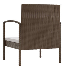 Salon de jardin 16 pcs avec coussins Résine tressée Marron