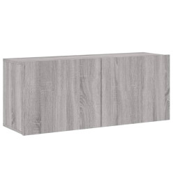 Unités murales TV 4 pcs sonoma gris bois d'ingénierie