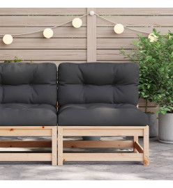 Canapé de jardin sans accoudoirs et coussins bois massif de pin