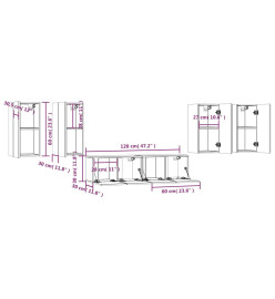 Ensemble de meubles TV 6 pcs Sonoma gris Bois d'ingénierie