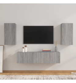 Ensemble de meubles TV 4 pcs Sonoma gris Bois d'ingénierie