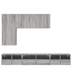 Armoires murales TV 5 pcs sonoma gris bois d'ingénierie