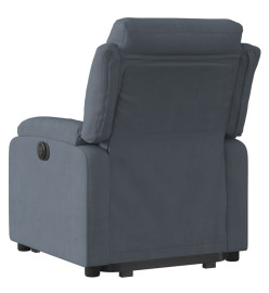 Fauteuil inclinable électrique gris foncé velours