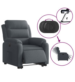 Fauteuil inclinable électrique gris foncé velours