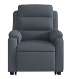 Fauteuil inclinable électrique gris foncé velours