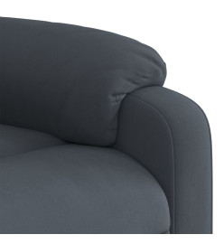 Fauteuil inclinable électrique gris foncé velours