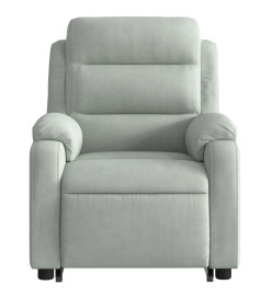 Fauteuil de massage inclinable Gris clair Velours