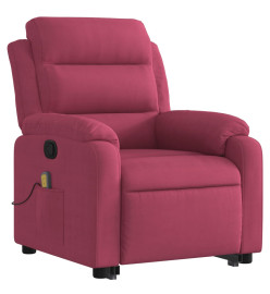 Fauteuil de massage inclinable Rouge bordeaux Velours