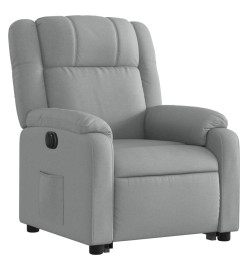 Fauteuil inclinable électrique gris clair tissu