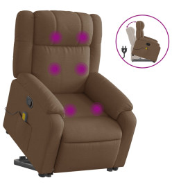 Fauteuil de massage inclinable Marron Tissu