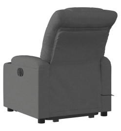 Fauteuil inclinable de massage électrique Gris foncé Tissu