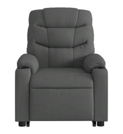 Fauteuil inclinable de massage électrique Gris foncé Tissu