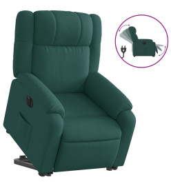 Fauteuil inclinable électrique vert foncé tissu