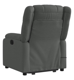 Fauteuil inclinable de massage électrique Gris foncé Tissu