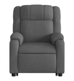 Fauteuil inclinable de massage électrique Gris foncé Tissu