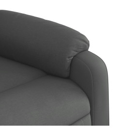 Fauteuil inclinable de massage électrique Gris foncé Tissu