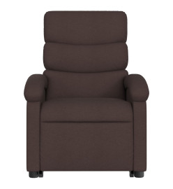 Fauteuil inclinable de massage Marron foncé Tissu