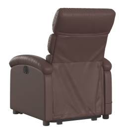 Fauteuil inclinable de massage électrique marron similicuir