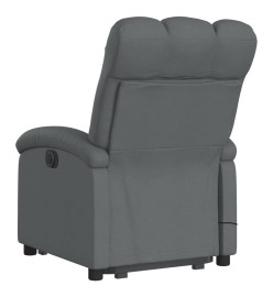 Fauteuil de massage inclinable Gris foncé Tissu