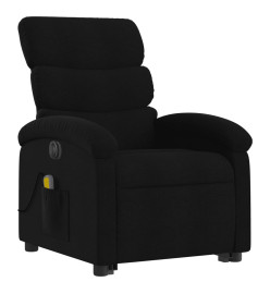 Fauteuil inclinable de massage électrique Noir Tissu