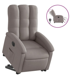 Fauteuil inclinable électrique taupe tissu