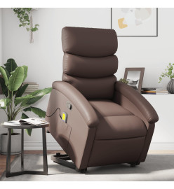 Fauteuil inclinable de massage Marron Similicuir