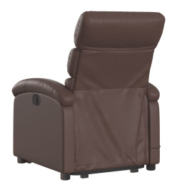 Fauteuil inclinable de massage Marron Similicuir