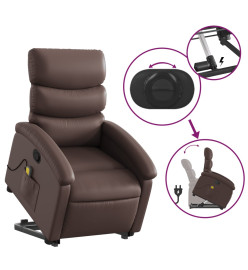 Fauteuil inclinable de massage Marron Similicuir