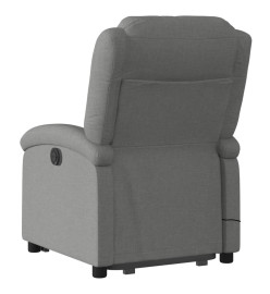 Fauteuil inclinable de massage électrique Gris foncé Tissu