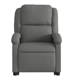 Fauteuil inclinable de massage électrique Gris foncé Tissu