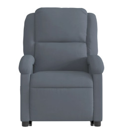 Fauteuil de massage inclinable Gris foncé Velours