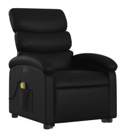 Fauteuil inclinable de massage électrique noir similicuir