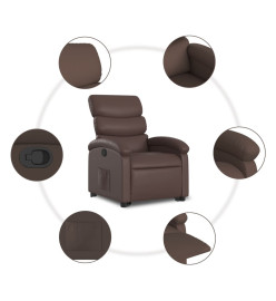 Fauteuil inclinable marron similicuir