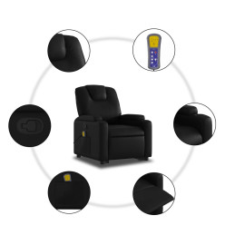 Fauteuil inclinable de massage Noir Similicuir