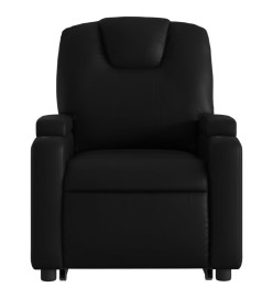 Fauteuil inclinable de massage Noir Similicuir