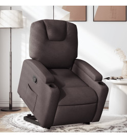 Fauteuil inclinable marron foncé tissu