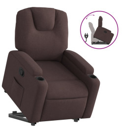 Fauteuil inclinable marron foncé tissu