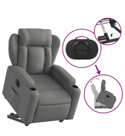 Fauteuil inclinable électrique gris foncé tissu