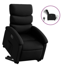 Fauteuil inclinable électrique noir similicuir