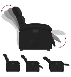 Fauteuil inclinable électrique noir similicuir