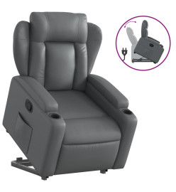 Fauteuil inclinable Gris Similicuir