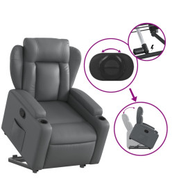 Fauteuil inclinable Gris Similicuir