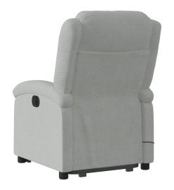 Fauteuil inclinable de massage électrique gris clair velours