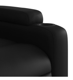 Fauteuil inclinable de massage Noir Similicuir