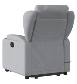 Fauteuil de massage inclinable Gris clair Tissu