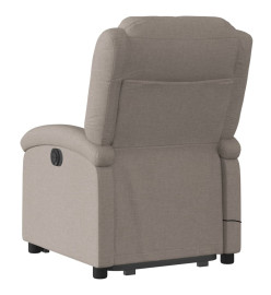 Fauteuil inclinable de massage électrique Taupe Tissu